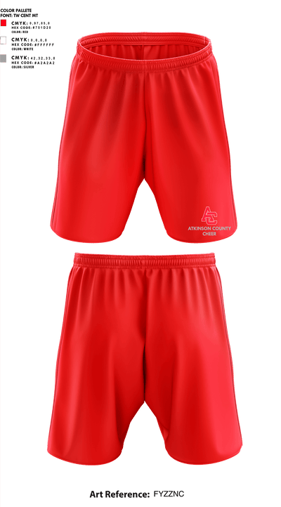 Atkinson County High School Cheer 54161209 Athletic Shorts With Pockets - 1