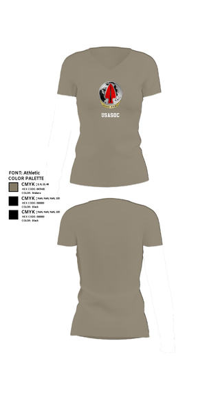 Womens Short Sleeve Vneck Shirt, Usasoc, Army, Teamtime, Team time, sublimation, custom sports apparel, team uniforms, spirit wear, spiritwear, sports uniforms, custom shirts, team store, custom team store, fundraiser sports, apparel fundraiser