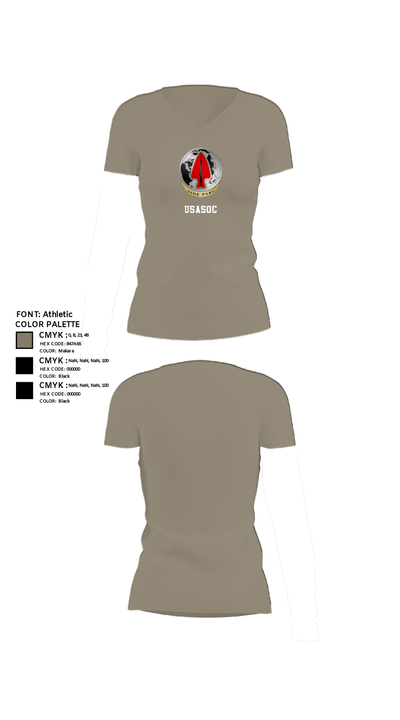 Usasoc 85355509 Women's Short Sleeve V-neck Shirt - 64