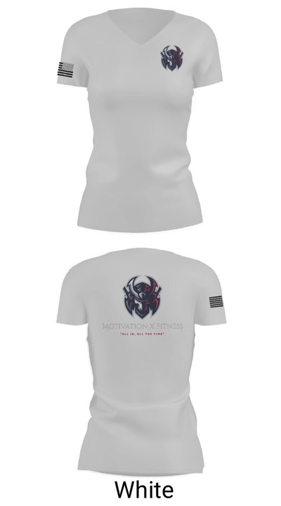 Motivation X Fitness, LLC 48657682 Women's Short Sleeve V-neck Shirt - 7