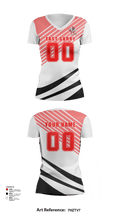 East Surry High School Volleyball 86849960 Women's Short Sleeve V-neck Shirt - 122