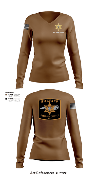 Womens Long Sleeve Vneck Shirt, DCSO 2nd Squad, Police, Teamtime, Team time, sublimation, custom sports apparel, team uniforms, spirit wear, spiritwear, sports uniforms, custom shirts, team store, custom team store, fundraiser sports, apparel fundraiser
