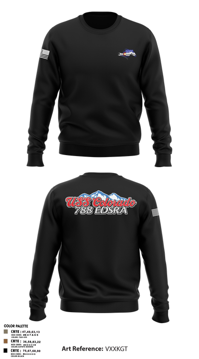 USS Colorado 62419768 Crew Neck Sweatshirt - 9