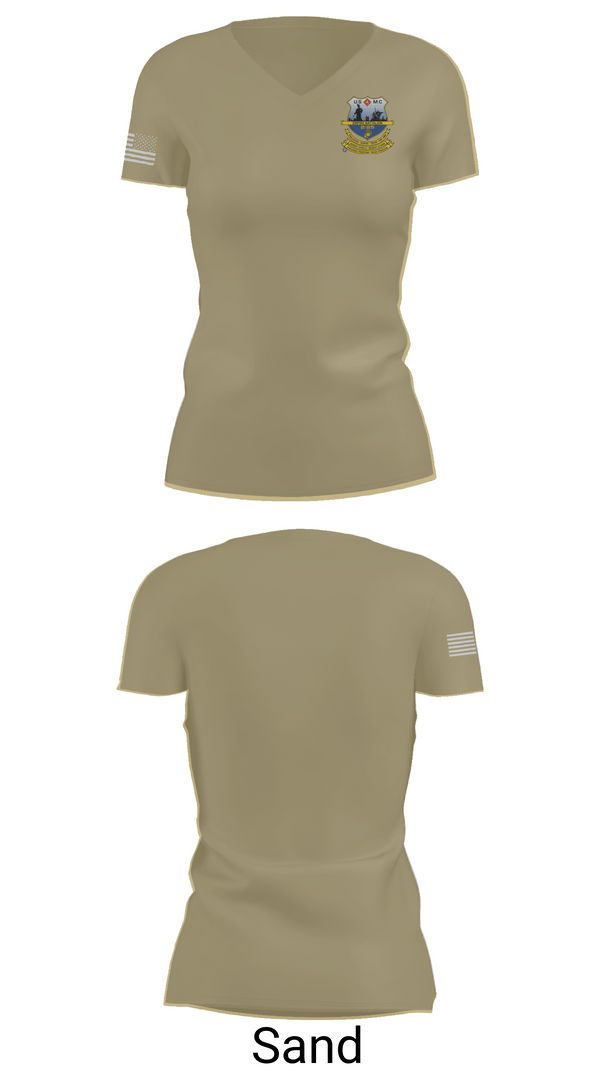 Womens Short Sleeve Vneck Shirt, Echo Co. 2nd battalion, 25th Marine Regiment, , Teamtime, Team time, sublimation, custom sports apparel, team uniforms, spirit wear, spiritwear, sports uniforms, custom shirts, team store, custom team store, fundraiser sports, apparel fundraiser