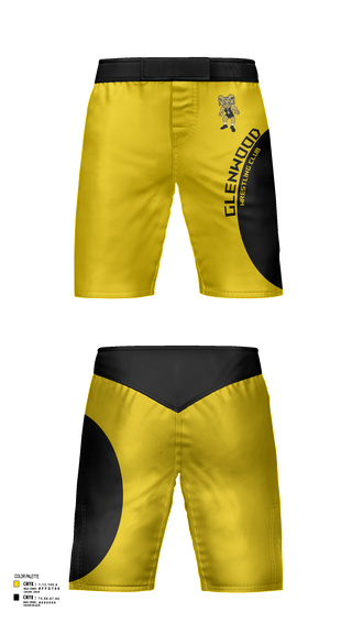 Fight Shorts, Glenwood Wrestling Club, Wrestling, Teamtime, Team time, sublimation, custom sports apparel, team uniforms, spirit wear, spiritwear, sports uniforms, custom shirts, team store, custom team store, fundraiser sports, apparel fundraiser