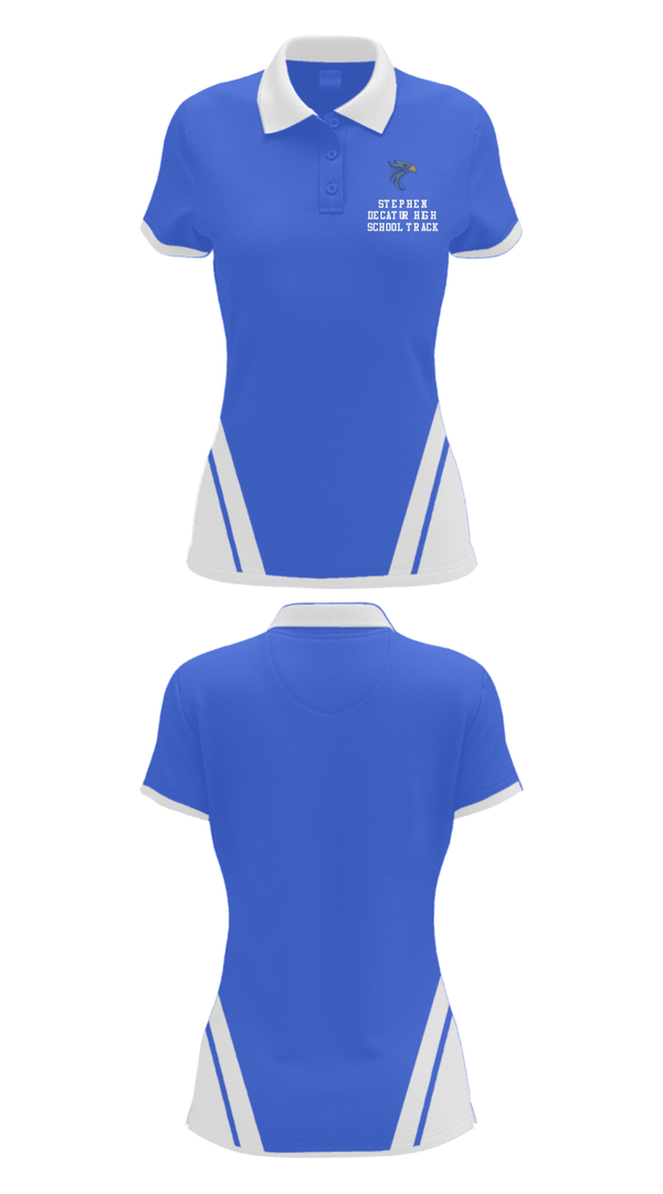 Women's Short Sleeve Performance Polo, Stephen Decatur High School Track, Track & Field, Teamtime, Team time, sublimation, custom sports apparel, team uniforms, spirit wear, spiritwear, sports uniforms, custom shirts, team store, custom team store, fundraiser sports, apparel fundraiser