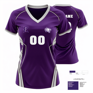 Women's Short Sleeve Vneck Shirt, Elgin High School Volleyball, Women's Volleyball, Teamtime, Team time, sublimation, custom sports apparel, team uniforms, spirit wear, spiritwear, sports uniforms, custom shirts, team store, custom team store, fundraiser sports, apparel fundraiser