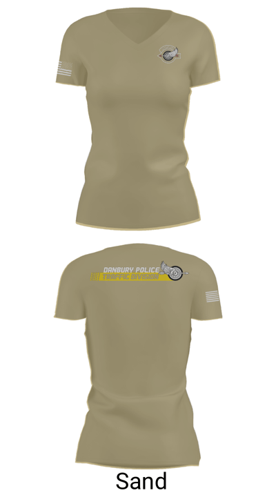 Danbury Police Traffic Unit 20625230 Women's Short Sleeve V-neck Shirt - 84