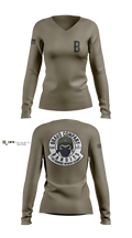 Bravo Company, 1-325 AIR, 2BCT, 82ND ABN DIV Women's Long Sleeve V-neck Shirt - 2