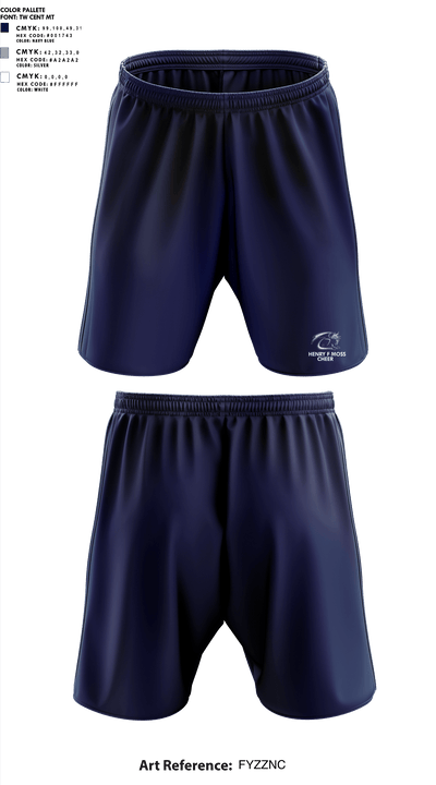 Henry F Moss Middle School Cheer 7750039 Athletic Shorts With Pockets - 1