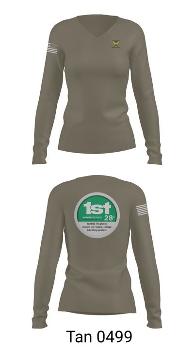 28th MP Company 42431415 Women's Long Sleeve V-neck Shirt - 73