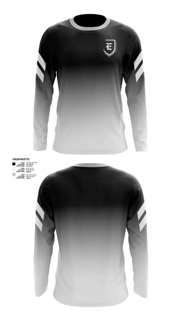 Long Sleeve Performance Shirt, Ellsworth High School Basketball, Men's Basketball, Teamtime, Team time, sublimation, custom sports apparel, team uniforms, spirit wear, spiritwear, sports uniforms, custom shirts, team store, custom team store, fundraiser sports, apparel fundraiser