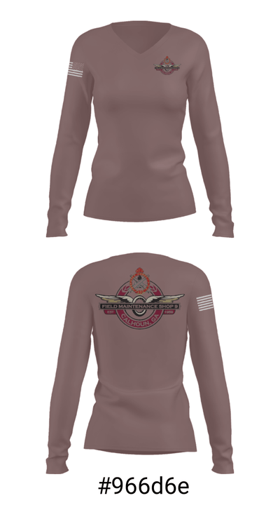 FMS Calhoun 9677165 Women's Long Sleeve V-neck Shirt - 7