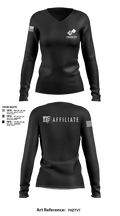 CrossFit Diamond Steel 93169712 Women's Long Sleeve V-neck Shirt -1 3