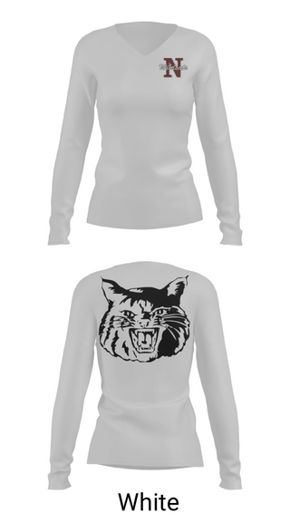 Women's Long Sleeve Vneck Shirt, Newark High School Softball, Softball, Teamtime, Team time, sublimation, custom sports apparel, team uniforms, spirit wear, spiritwear, sports uniforms, custom shirts, team store, custom team store, fundraiser sports, apparel fundraiser