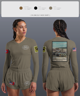 Womens Long Sleeve Vneck Shirt, 278th ACR, , Teamtime, Team time, sublimation, custom sports apparel, team uniforms, spirit wear, spiritwear, sports uniforms, custom shirts, team store, custom team store, fundraiser sports, apparel fundraiser