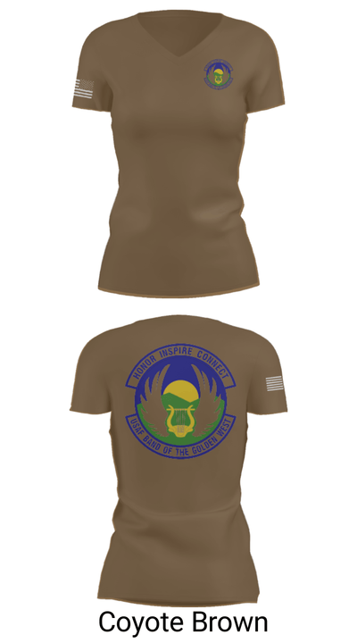USAF Band of the Golden West 2568323 Women's Short Sleeve V-neck Shirt - 12