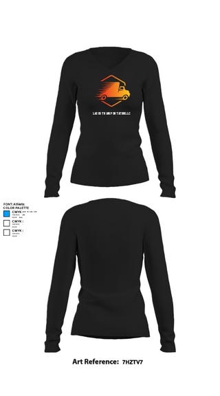 Womens Long Sleeve Vneck Shirt, Lazos Transportation LLC, , Teamtime, Team time, sublimation, custom sports apparel, team uniforms, spirit wear, spiritwear, sports uniforms, custom shirts, team store, custom team store, fundraiser sports, apparel fundraiser
