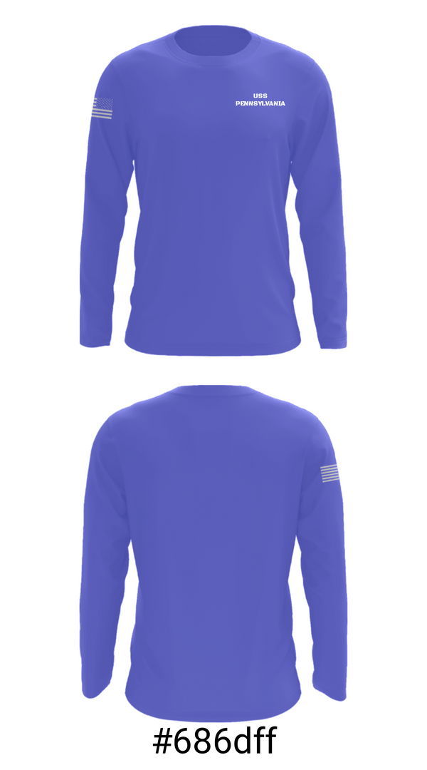 Long Sleeve Performance Shirt, USS PENNSYLVANIA, , Teamtime, Team time, sublimation, custom sports apparel, team uniforms, spirit wear, spiritwear, sports uniforms, custom shirts, team store, custom team store, fundraiser sports, apparel fundraiser