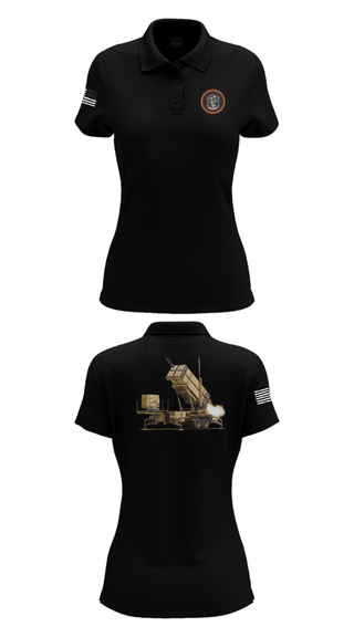Womens Short Sleeve Performance Polo, Bravo 5-7 ADA, Army, Teamtime, Team time, sublimation, custom sports apparel, team uniforms, spirit wear, spiritwear, sports uniforms, custom shirts, team store, custom team store, fundraiser sports, apparel fundraiser