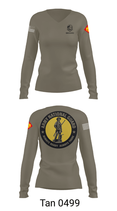 Recruiting & Retention Battalion 95903895 Women's Long Sleeve V-neck Shirt - 73