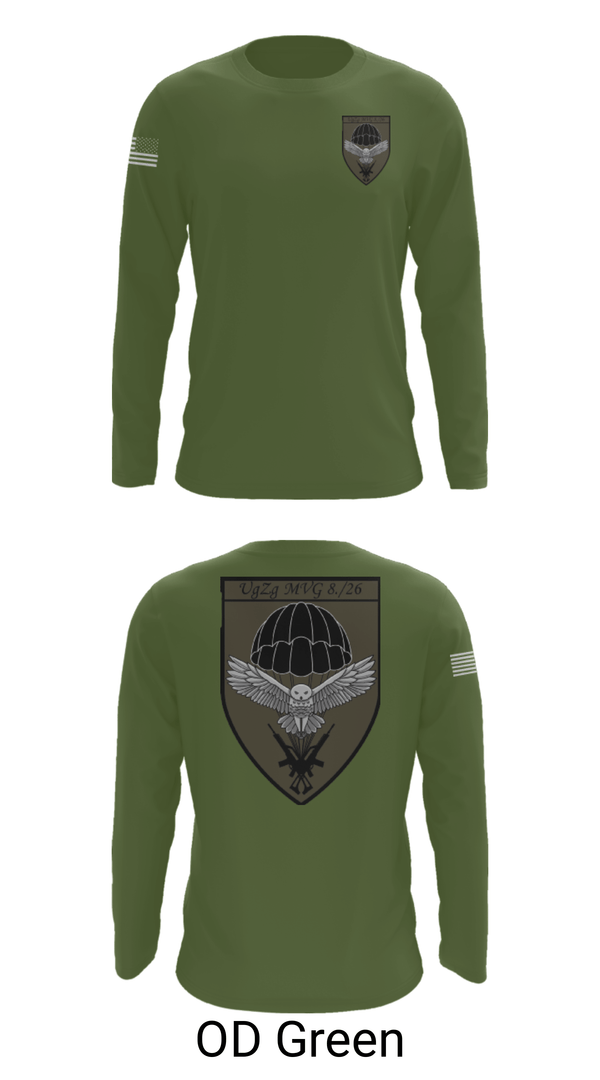 Long Sleeve Performance Shirt, 8.FschJgRgt 26, Army, Teamtime, Team time, sublimation, custom sports apparel, team uniforms, spirit wear, spiritwear, sports uniforms, custom shirts, team store, custom team store, fundraiser sports, apparel fundraiser