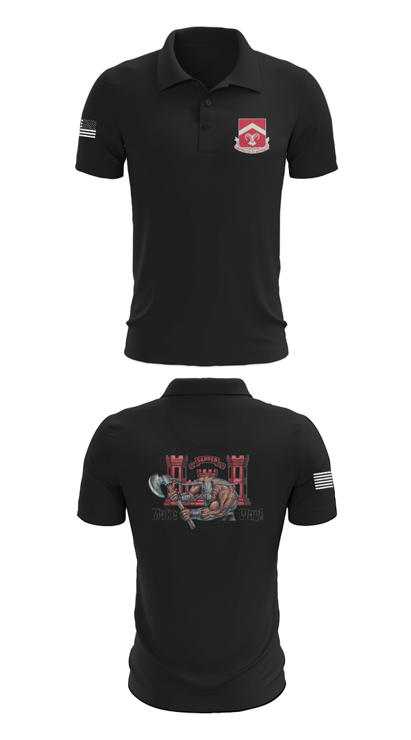 Short Sleeve Performance Polo, 937th CEC-A, 40th BEB, Army, Teamtime, Team time, sublimation, custom sports apparel, team uniforms, spirit wear, spiritwear, sports uniforms, custom shirts, team store, custom team store, fundraiser sports, apparel fundraiser