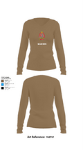 1/6 Charlie company 57623545 Women's Long Sleeve V-neck Shirt - 2