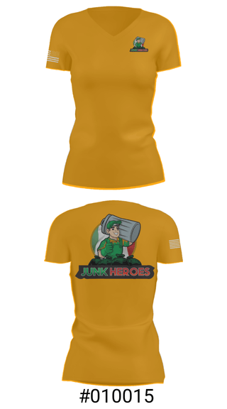 Women's Short Sleeve Vneck Shirt, Junk Heroes, , Teamtime, Team time, sublimation, custom sports apparel, team uniforms, spirit wear, spiritwear, sports uniforms, custom shirts, team store, custom team store, fundraiser sports, apparel fundraiser