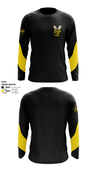 Denison High School Swimming 37701512 Long Sleeve Performance Shirt - 2