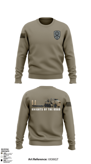 Crew Neck Sweatshirt, 129th Heavy Transport Company129 TC CO, Army, Teamtime, Team time, sublimation, custom sports apparel, team uniforms, spirit wear, spiritwear, sports uniforms, custom shirts, team store, custom team store, fundraiser sports, apparel fundraiser