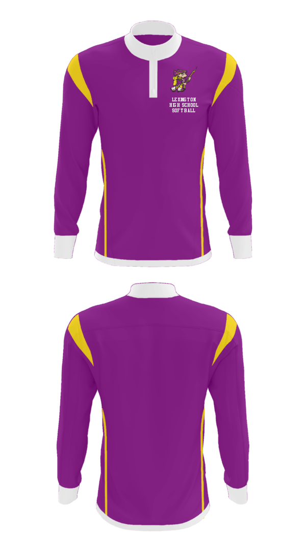Quarter Zip Jacket, Lexington High School Softball, Softball, Teamtime, Team time, sublimation, custom sports apparel, team uniforms, spirit wear, spiritwear, sports uniforms, custom shirts, team store, custom team store, fundraiser sports, apparel fundraiser
