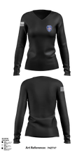 Medford Fire Department Juniors 92947707 Women's Long Sleeve V-neck Shirt -1 1