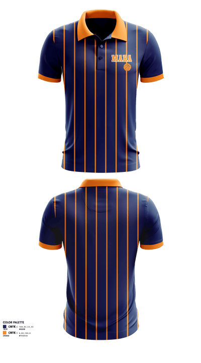 Mara Basketball Short Sleeve Performance Polo - 1