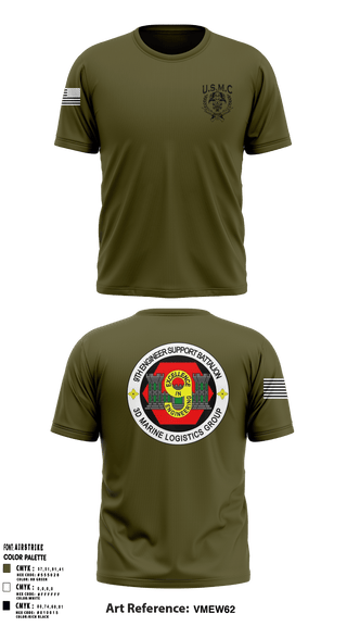 Short Sleeve Performance Shirt, 9th Engineer Support Company, Marines, Teamtime, Team time, sublimation, custom sports apparel, team uniforms, spirit wear, spiritwear, sports uniforms, custom shirts, team store, custom team store, fundraiser sports, apparel fundraiser