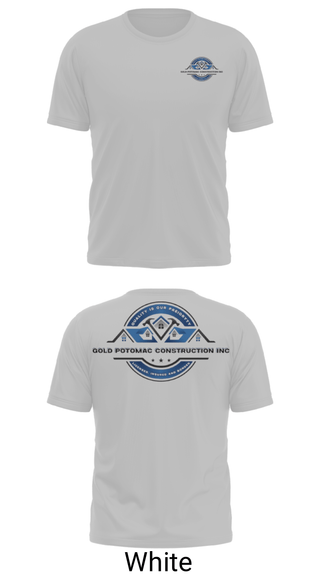 Short Sleeve Performance Shirt, Gold Potomac construction inc, Golf, Teamtime, Team time, sublimation, custom sports apparel, team uniforms, spirit wear, spiritwear, sports uniforms, custom shirts, team store, custom team store, fundraiser sports, apparel fundraiser
