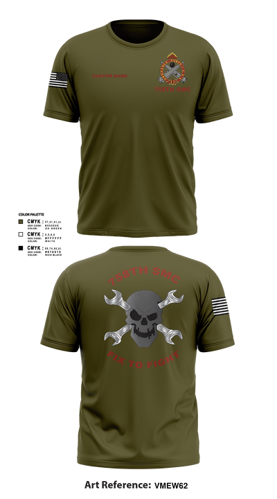 758th SMC 429395 Short Sleeve Performance Shirt - 9