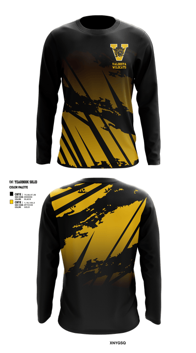 Valdosta Wildcats 55432748 Long Sleeve Performance Shirt - 1