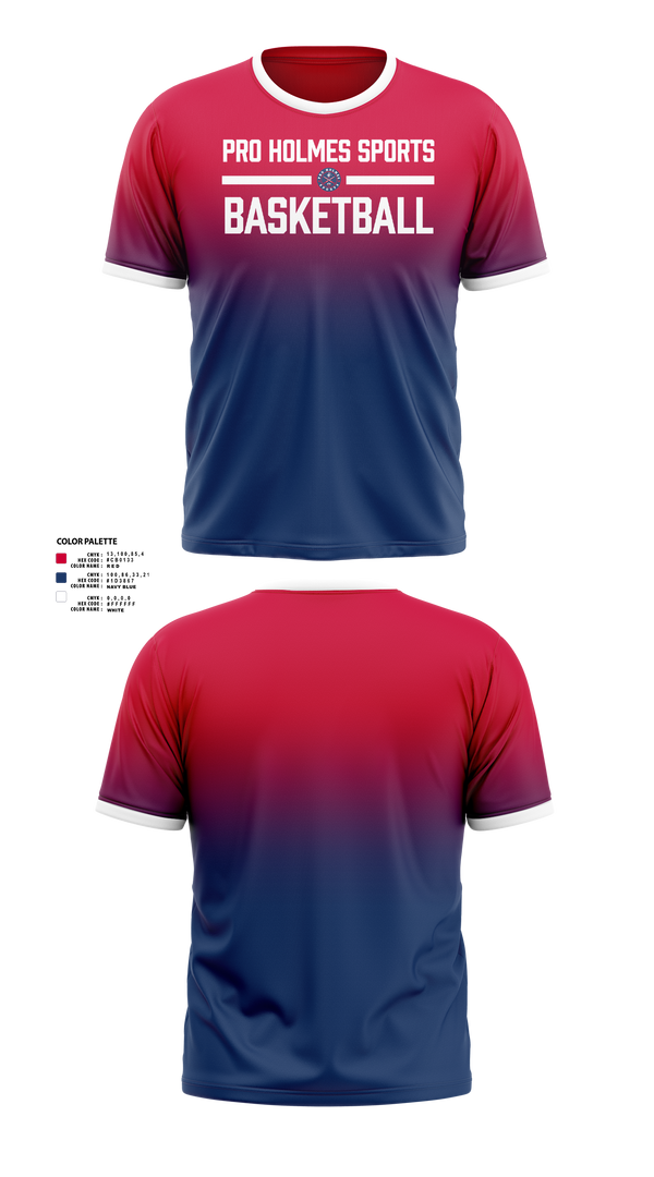 Short Sleeve Performance Shirt, Pro Holmes Sports Basketball Academy, Men's Basketball, Teamtime, Team time, sublimation, custom sports apparel, team uniforms, spirit wear, spiritwear, sports uniforms, custom shirts, team store, custom team store, fundraiser sports, apparel fundraiser