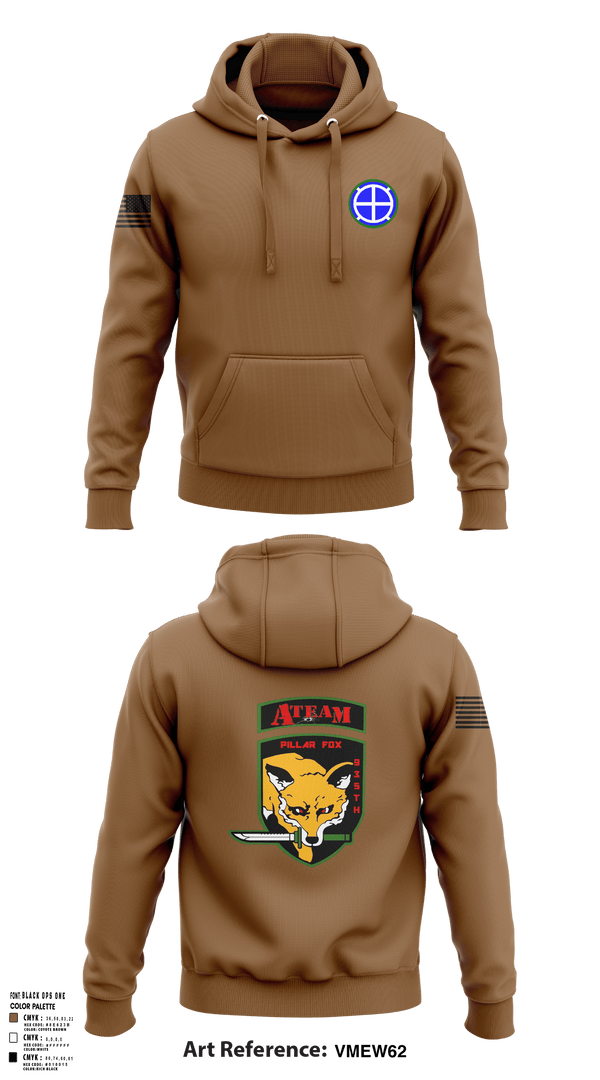 Hoodie, A co 935th ASB 3rd Platoon, National Guard, Teamtime, Team time, sublimation, custom sports apparel, team uniforms, spirit wear, spiritwear, sports uniforms, custom shirts, team store, custom team store, fundraiser sports, apparel fundraiser