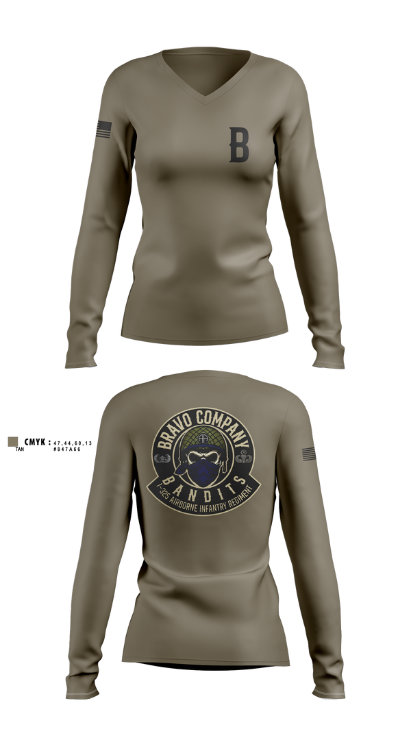 Womens Long Sleeve Vneck Shirt, , Army, Teamtime, Team time, sublimation, custom sports apparel, team uniforms, spirit wear, spiritwear, sports uniforms, custom shirts, team store, custom team store, fundraiser sports, apparel fundraiser