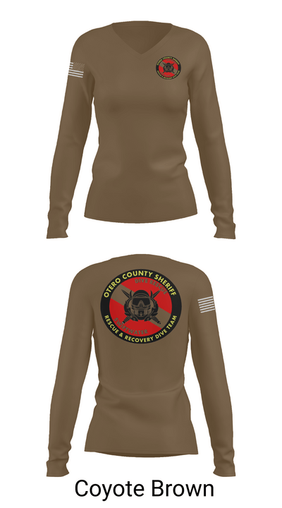 Otero County Sheriff 37164505 Women's Long Sleeve V-neck Shirt - 16