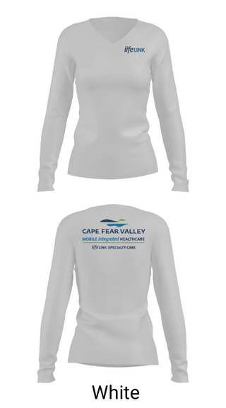 Women's Long Sleeve Vneck Shirt, LifeLINK Ground, , Teamtime, Team time, sublimation, custom sports apparel, team uniforms, spirit wear, spiritwear, sports uniforms, custom shirts, team store, custom team store, fundraiser sports, apparel fundraiser