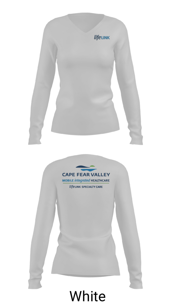 Women's Long Sleeve Vneck Shirt, LifeLINK Ground, , Teamtime, Team time, sublimation, custom sports apparel, team uniforms, spirit wear, spiritwear, sports uniforms, custom shirts, team store, custom team store, fundraiser sports, apparel fundraiser