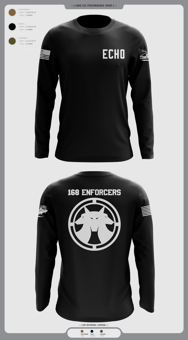 Long Sleeve Performance Shirt, Echo, Army, Teamtime, Team time, sublimation, custom sports apparel, team uniforms, spirit wear, spiritwear, sports uniforms, custom shirts, team store, custom team store, fundraiser sports, apparel fundraiser