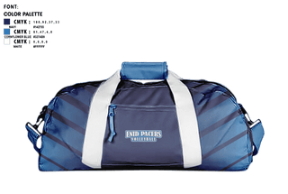 Duffle Bag, Enid Pacers, Women's Volleyball, Teamtime, Team time, sublimation, custom sports apparel, team uniforms, spirit wear, spiritwear, sports uniforms, custom shirts, team store, custom team store, fundraiser sports, apparel fundraiser