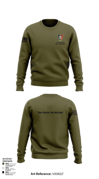 Crew Neck Sweatshirt, U.S. Army Health Clinic - Baumholder, Army, Teamtime, Team time, sublimation, custom sports apparel, team uniforms, spirit wear, spiritwear, sports uniforms, custom shirts, team store, custom team store, fundraiser sports, apparel fundraiser