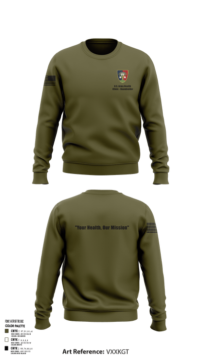 U.S. Army Health Clinic - Baumholder 42265508 Crew Neck Sweatshirt - 130