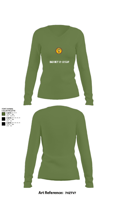 BAD BET 2-12 CAV 3701535 Women's Long Sleeve V-neck Shirt - 42