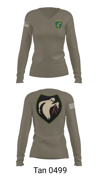 Women's Long Sleeve Vneck Shirt, 325th Tactical PSYOP Co. (A), Army, Teamtime, Team time, sublimation, custom sports apparel, team uniforms, spirit wear, spiritwear, sports uniforms, custom shirts, team store, custom team store, fundraiser sports, apparel fundraiser